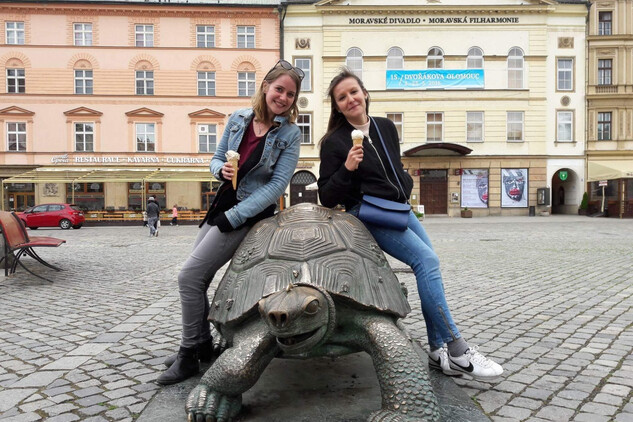 Jedna ze zastávek přivedla stážisty do historické Olomouce