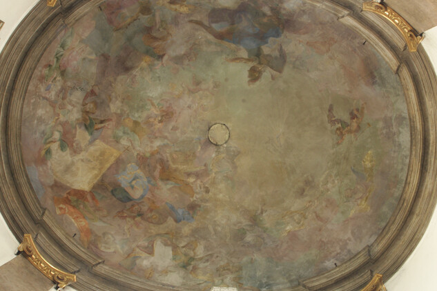 Apoteóza Nejsvětější Trojice, celkový stav před restaurátorským zásahem