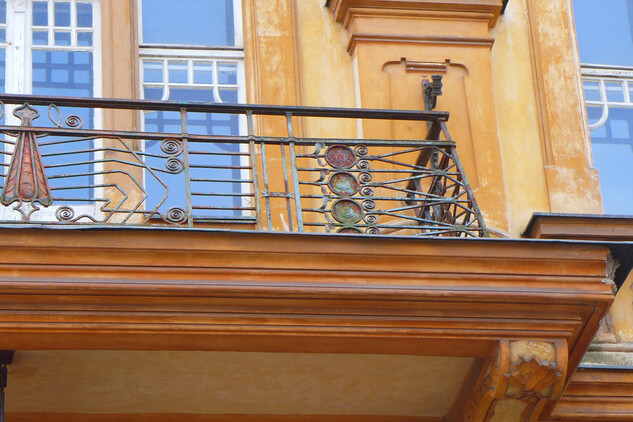 Nová Paka, hotel Centrál, detail zábradlí | © NPÚ, ÚOP v Josefově; Petra Machová, 2015