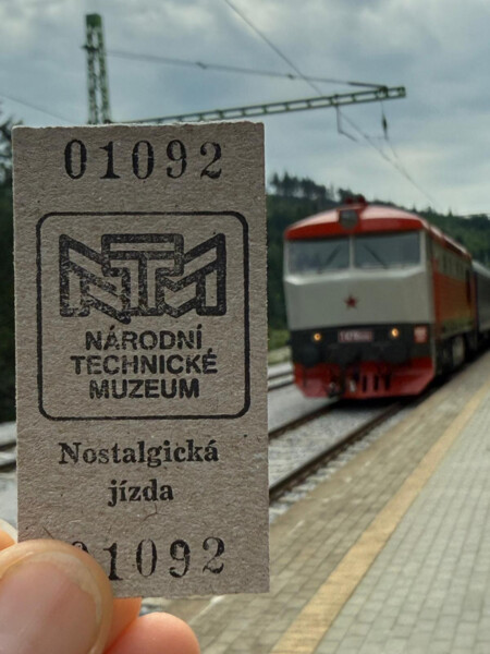 Historická souprava Národního technického muzea s lokomotivou Bardotka T 478.1010
